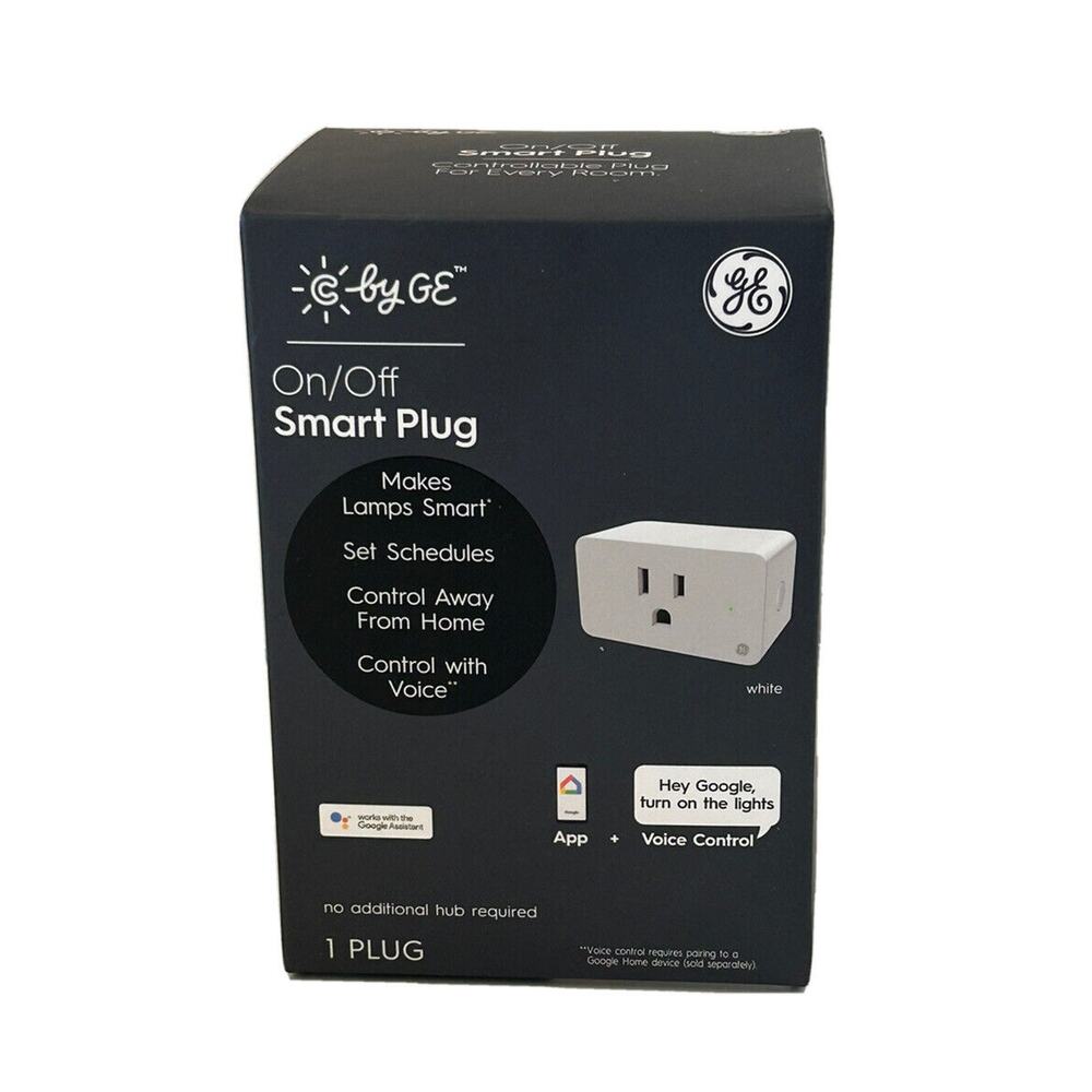 GE On/Off Smart Plug Voice Control Google Assistant Schedule Hands Free - New
